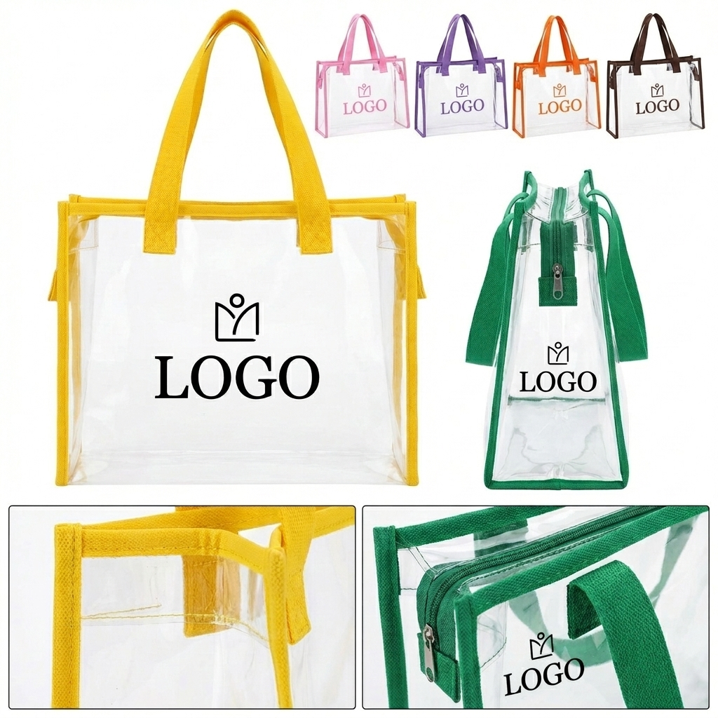 CrystalCommute Clear PVC Tote Bag for Everyday Use and Events