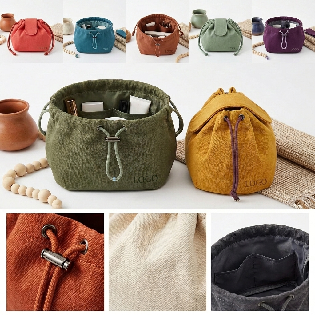 Waterproof Drawstring Travel Cosmetic Pouch