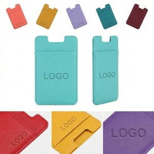 Vibrant Slim PU Phone Back Pocket Card Holder