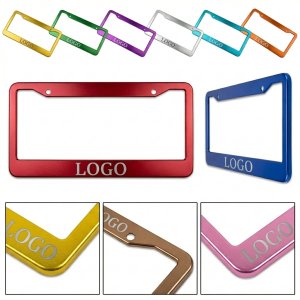 Customizable Slim-Fit Aluminum Number Plate with Full Frame