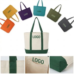 Durable & Reusable Personalized Logo Canvas Carryall Tote
