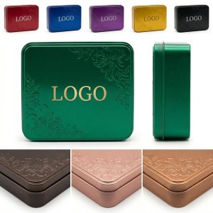 Embossed Floral Metal Keepsake Box